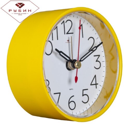 В7-010Y (в кор.40шт) - Будильник кварц, корпус жел [01090247] В7-010Y (в кор.40шт) - Будильник кварц, корпус желтый "Классик" "Рубин", размер: 8х8х3,7 см, материал: пластик, стекло,металл, механизм с дискретным ходом.