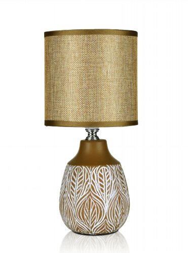 В-HS8372-1 light brown+light brown shade, размер: [01100288] В-HS8372-1 light brown+light brown shade, размер: 130*130*275мм (24) светильник настольный