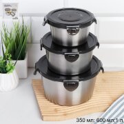 751368 (в уп.36наб.) - Салатники с крышкой 3пр. (3 [01111022]