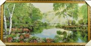 60*120 31 "Утро на водопое" Картина гобелен [01084790]