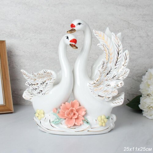 730771 (в уп.16шт.) - Статуэтка Лебеди 25х11х25см. [01107018] 730771 (в уп.16шт.) - Статуэтка Лебеди 25х11х25см. / W3093 /, материал: керамика.