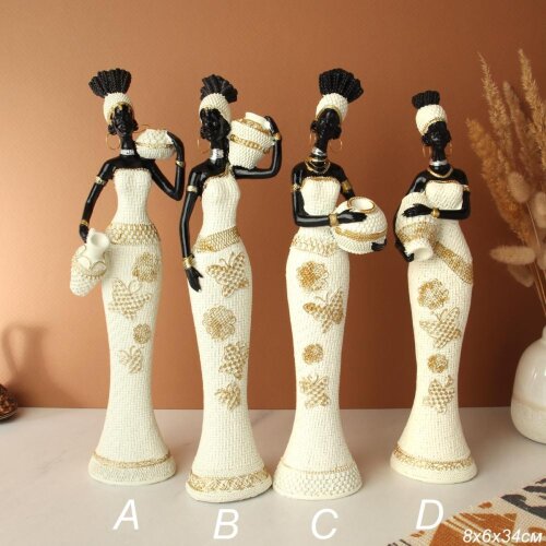 748681 (в уп.24шт.) - Статуэтка Африканка 8х8х34см [01110327] 748681 (в уп.24шт.) - Статуэтка Африканка 8х8х34см. / 66228B /, материал: полимер.