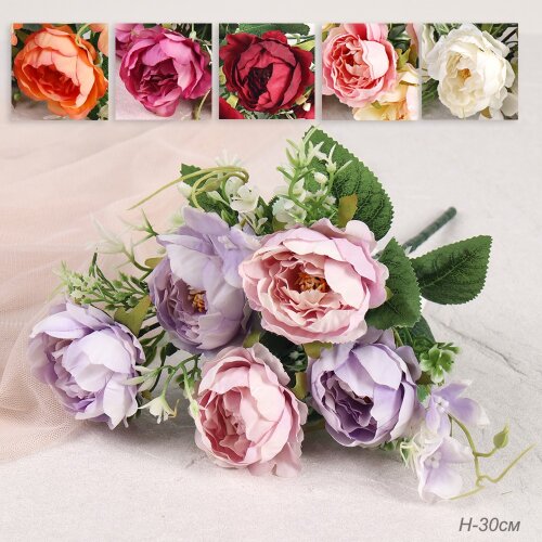 716119 (в уп.800шт.) - Цветок искусственный H=30см [01108914] 716119 (в уп.800шт.) - Цветок искусственный H=30см. / W394130 /, материал: пластик, текстиль.