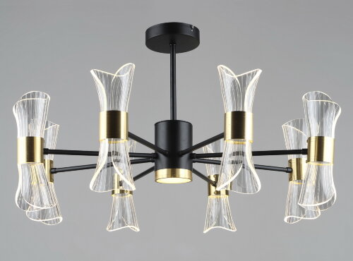 ВР-N5496/8 BK+GD LED160W D695*XH385мм (1) светильн [01105510] ВР-N5496/8 BK+GD LED160W D695*XH385мм (1) светильник потолочный