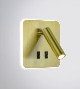 KL-RDL033S Brass Led 7+1W 4000K Размер: 15*15*8,5с [01109454]