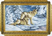 63*90 1 М/Р "Волки" Картина гобелен [01105718]