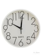 671170 (в уп.40шт.) - Часы настенные D=25см, белые [01110501]