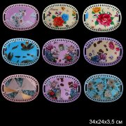 693166 (в уп.200шт.) - Поднос овальный с ручками 3 [01111193]