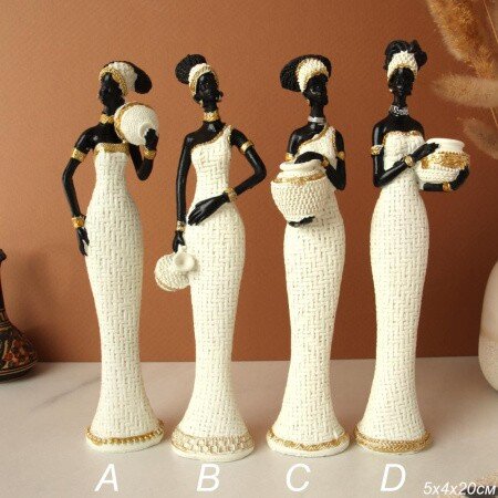748683 (в уп.48шт.) - Статуэтка Африканка 5х4х20см [01110328] 748683 (в уп.48шт.) - Статуэтка Африканка 5х4х20см. / 66226B /, материал: полимер.