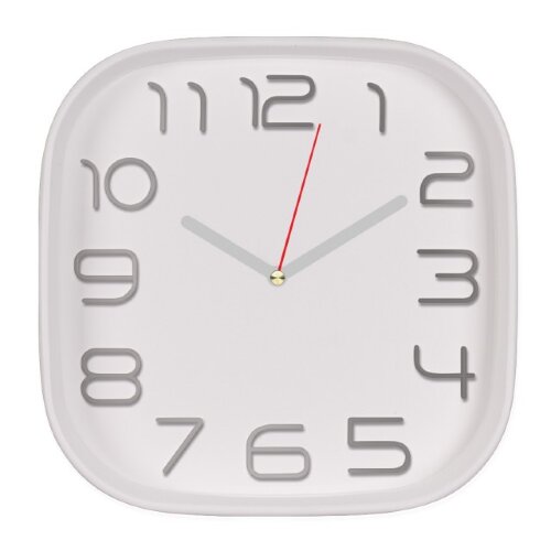 2500-002 (10) Часы настенные квадрат 25х25см, корп [01108472] 2500-002 (10) Часы настенные квадрат 25х25см, корпус белый+серебро, "Классика", Рубин