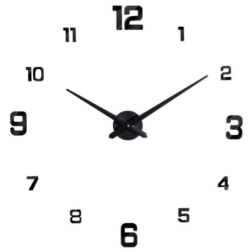 1200-001 (10) Часы настенные модульные 3D, d=60-12 [01109364] 1200-001 (10) Часы настенные модульные 3D, d=60-120см, арабские цифры, цвет черный, Рубин