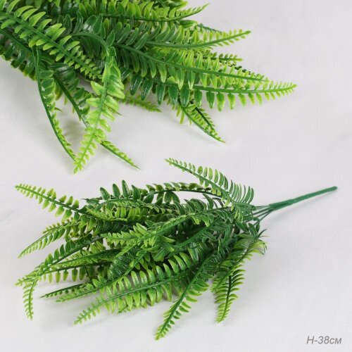 735624 (в уп.2/800шт.) - Зелень искусственная Папо [01109655] 735624 (в уп.2/800шт.) - Зелень искусственная Папоротник 38см. / ZJ3185 /, материал: пластик.