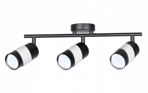 PRD-G 0019/3 BK+WH 385*80*190мм патрон: GU10 лампо [01109799] PRD-G 0019/3 BK+WH 385*80*190мм патрон: GU10 лампочки в комплект не входят (20) светильник потолочный