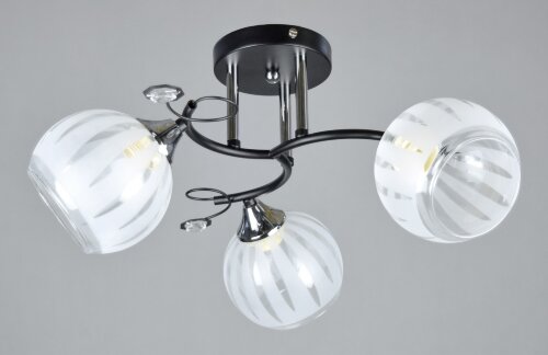 МС-XA1259B/3 BK+CR (6) АКЦИЯ светильник потолочный [01097026] МС-XA1259B/3 BK+CR (6) АКЦИЯ светильник потолочный