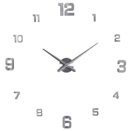 1200-002 (10) Часы настенные модульные 3D, d=60-12 [01109365] 1200-002 (10) Часы настенные модульные 3D, d=60-120см, арабские цифры, цвет серебристый глянец, Рубин