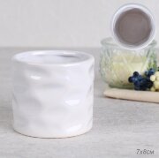 716577 (в уп.120шт.) - Кашпо белое 7x8см. / 2030W [01108854]