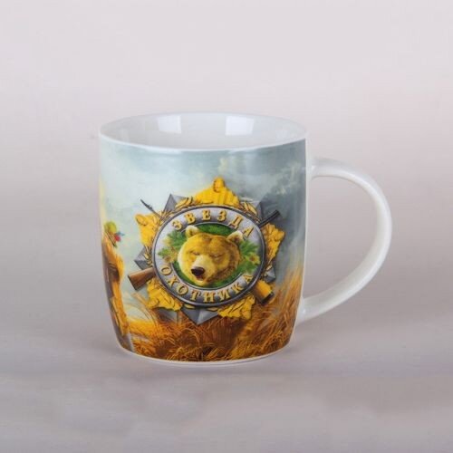 539801-РСВ (в уп.1шт.) - Кружка 350мл. Коралл Охот [01111242] 539801-РСВ (в уп.1шт.) - Кружка 350мл. Коралл Охотнику N-2, материал: фарфор.