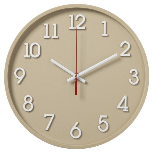 2831-004 (10) Часы настенные круг d=28см, открытая [01109368] 2831-004 (10) Часы настенные круг d=28см, открытая стрелка, корпус бежевый, "Классика", Рубин