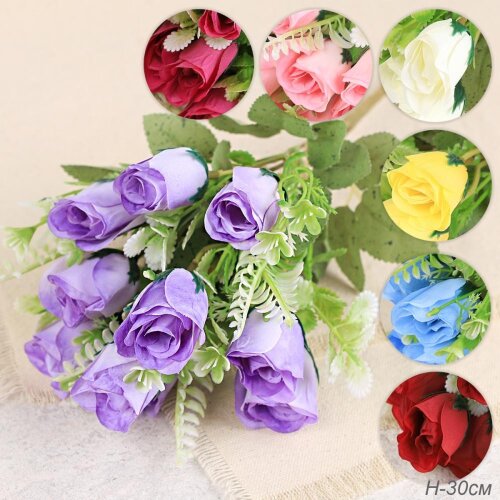 716131 (в уп.250/1000шт.) - Цветок искусственный H [01106318] 716131 (в уп.250/1000шт.) - Цветок искусственный H=30см. / W33771 /, материал: пластик, текстиль.