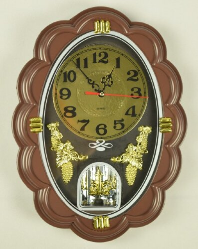 NE-143 BROWN (в кор.20шт.) - Часы настенные, разме [01083684] NE-143 BROWN (в кор.20шт.) - Часы настенные, размер: 36х27,5х5,8см, материал: пластик, стекло, металл, кварцевый бесшумный механизм с плавным ходом.