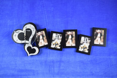 М1269А black colour (в кор.10шт.) АКЦИЯ - Часы-фот [01068974] М1269А black colour (в кор.10шт.) АКЦИЯ - Часы-фоторамка, размер: 795*290 мм, материал: МДФ, стекло.