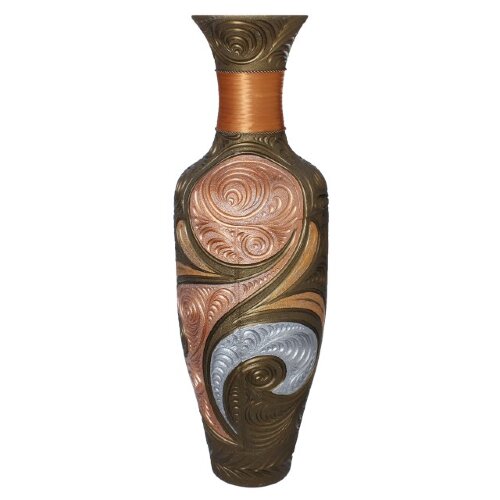 20938 (в кор.1шт.) - Ваза напольная &quot;Гермес&quot;, мета [01088801] 20938 (в кор.1шт.) - Ваза напольная "Гермес", металлик, высота 890мм, (В упаковке)