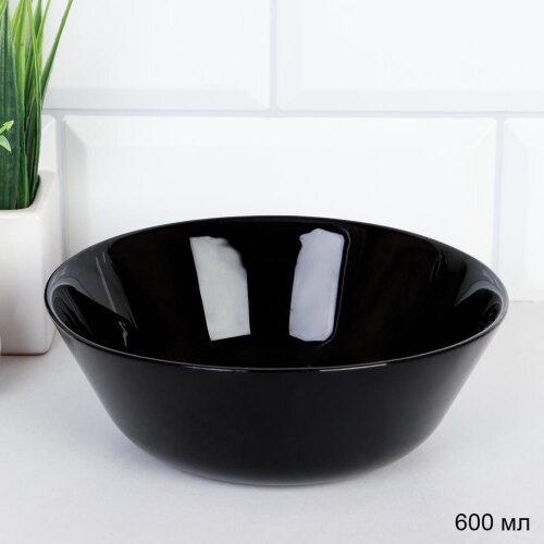732088 ( в уп.12наб.) - Салатник 600мл, 152мм, наб [01108775] 732088 ( в уп.12наб.) - Салатник 600мл, 152мм, наб.6шт. Евро черный /B-LMGW60/, материал: стеклокерамика.