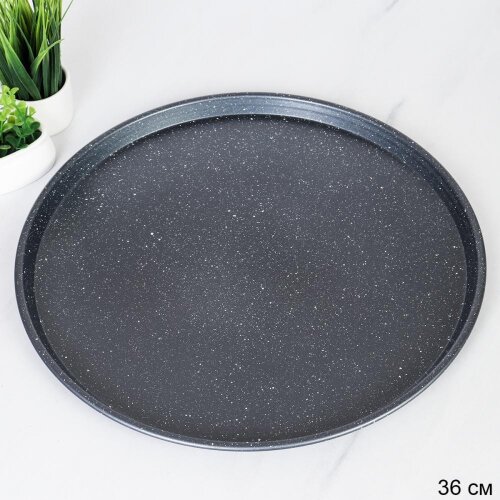 733952 (в уп.30шт.) - Форма для выпечки пиццы 36см [01111084] 733952 (в уп.30шт.) - Форма для выпечки пиццы 36см. Мрамор / RSD-54 / 0,52 / 711741 /, материал: металл.