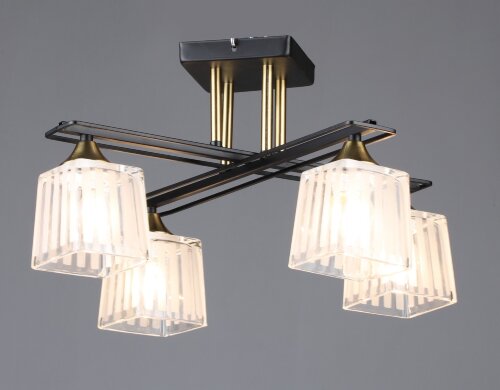 ВР-N6402/4 BK+COP D480*H260 мм (4) светильник пото [01109616] ВР-N6402/4 BK+COP D480*H260 мм (4) светильник потолочный