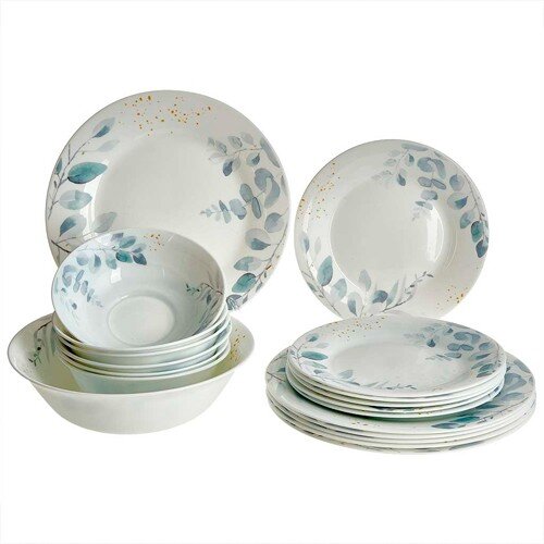 563542-РСВ (в уп.2наб.) - Набор столовый 19пр. Ter [01111344] 563542-РСВ (в уп.2наб.) - Набор столовый 19пр. Teropal 10118-SK. (Тарелка подстановочная 24см.-6шт, тарелка десертная 19см.-6шт, тарелка суповая 18см.-6шт, салатник глубокий 23см.-1шт.), материал: стеклокерамика.