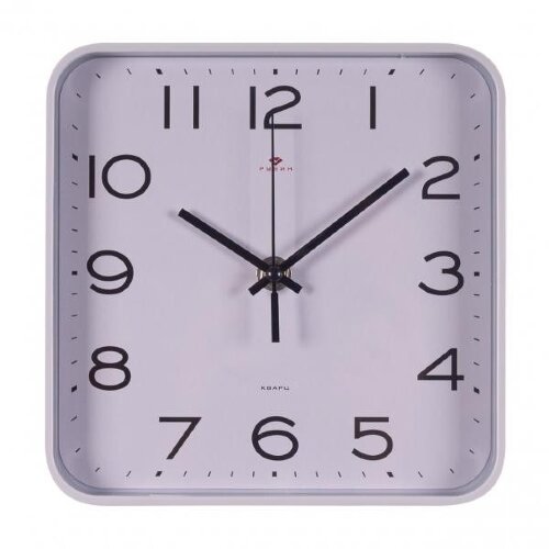 1918-007 (в кор.10шт.) - Часы настенные квадрат 19 [01108051] 1918-007 (в кор.10шт.) - Часы настенные квадрат 19х19см, корпус серый "Классика", Рубин
