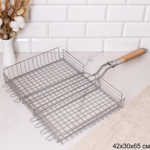 714917 (в уп.20шт.) - Решетка для барбекю глубокая [01109566] 714917 (в уп.20шт.) - Решетка для барбекю глубокая 42х30х65см. / 112-3 / 0,950 /, материал: металл.