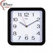 7667B Чёрн. (в кор.10шт.) - Часы настенные квадрат [01081367]
