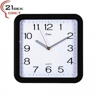 7667B Чёрн. (в кор.10шт.) - Часы настенные квадрат [01081367] 7667B Чёрн. (в кор.10шт.) - Часы настенные квадрат."Классика" 21 Век, размер: 29х29х2см, материал: пластик, стекло, плавный ход