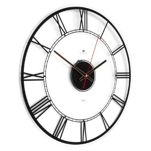 4041-001B (в кор.5шт.) - Часы настенные прозрачные [01103851] 4041-001B (в кор.5шт.) - Часы настенные прозрачные круглые, открытая стрелка "Римские цифры" "Рубин", размер: диаметр 39см, материал: пластик, стекло, кварцевый механизм, плавный ход