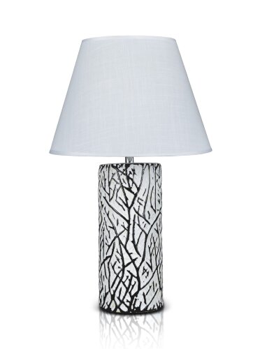К-HB007A-10&quot; Black+White shade H46см (24) светильн [01090428] К-HB007A-10" Black+White shade H46см (24) светильник настольный