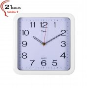 7667W Белые (в кор.10шт.) - Часы настенные квадрат [01081927]