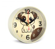 В7-038 (40)  Будильник кварц, корпус хаки "Щенок" [01110412]