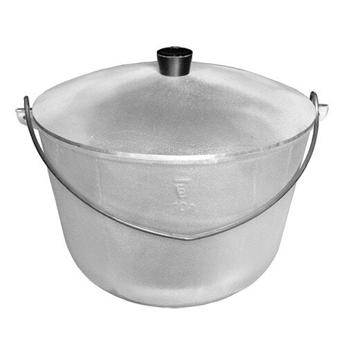 329584-РСВ (в уп.5шт.) - Котел походный 10 литров, [01058502] 329584-РСВ (в уп.5шт.) - Котел походный 10 литров, литой алюминиевый с крышкой арт.410300