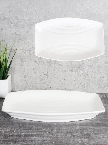 746960 (в уп.30шт.) - Блюдо прямоугольное 26х16см. [01110353] 746960 (в уп.30шт.) - Блюдо прямоугольное 26х16см. / WE-7782 /, материал: фарфор.