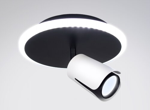 PRD-С 0994A/1 BK+WH D170*40мм  LED15W+GU10 лампочк [01109482] PRD-С 0994A/1 BK+WH D170*40мм  LED15W+GU10 лампочка в комплект не входит (10) светильник потолочный