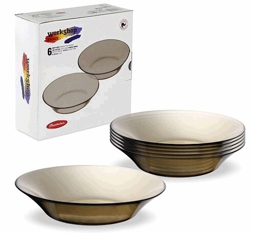 10335SLBZ (в кор.12шт.) - Тарелка из закаленного с [01080442] 10335SLBZ (в кор.12шт.) - Тарелка из закаленного стекла "INVITATION" d=220мм (BRONZE)