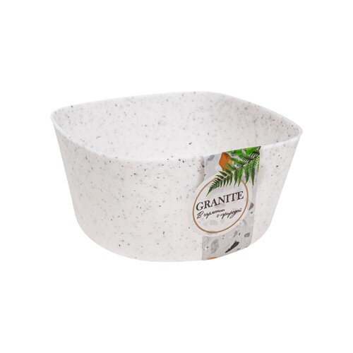 562551-РСВ (в уп.17шт.) - Салатник 0,8л. Granite П [01110547] 562551-РСВ (в уп.17шт.) - Салатник 0,8л. Granite Полимербыт, белый С39603