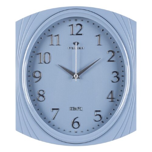 2832-008 (10) Часы настенные прямоугольные 27,5х31 [01108119] 2832-008 (10) Часы настенные прямоугольные 27,5х31,5 см, корпус синий "Классика" Рубин