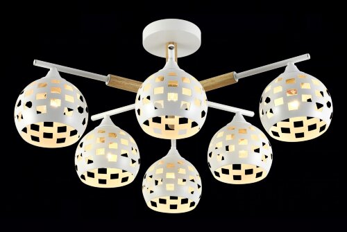 МС-XA1372/6 WH+WOOD (4) светильник потолочный [01102373] МС-XA1372/6 WH+WOOD (4) светильник потолочный