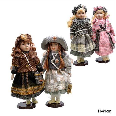 630354 (в кор.24шт.) - Кукла коллекционная /16822/ [01082658] 630354 (в кор.24шт.) - Кукла коллекционная /16822/, размер: H=41см, материал: керамика, полимер, металл.