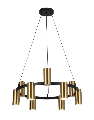 MDG40688/9 BK+BRASS, D550*H220/H1200мм, GU10*9, (1 [01109208] MDG40688/9 BK+BRASS, D550*H220/H1200мм, GU10*9, (1) светильник потолочный