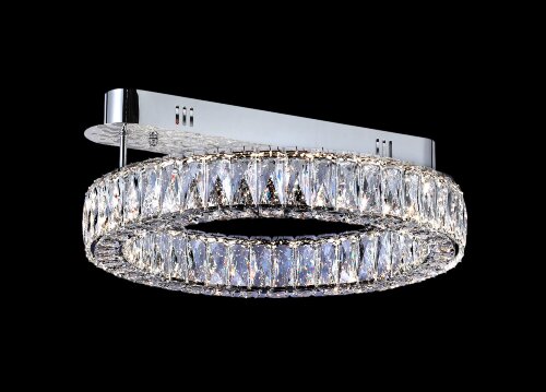 БЖ502/500*1 CR Led 3000+4000+6500K, 121W, диммер, [01110873] БЖ502/500*1 CR Led 3000+4000+6500K, 121W, диммер, хрусталь К9, размер: D500*H200мм (1) светильник потолочный