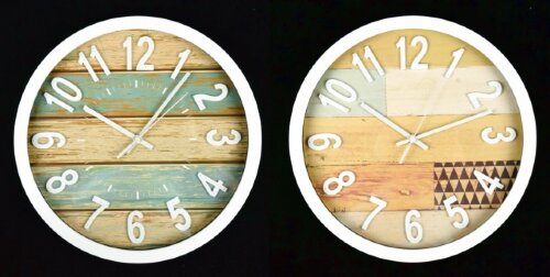 МС1725 MIX (в кор.6шт.) - Часы настенные, 2 цвета, [01086926] МС1725 MIX (в кор.6шт.) - Часы настенные, 2 цвета, размер: 35,5х35,5х5,5см., материал: пластик, стекло, кварцевый бесшумный механизм с плавным ходом.