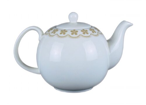 GL13-118A (в уп.12шт.) - Чайник с крышкой 1200мл, [01024652] GL13-118A (в уп.12шт.) - Чайник с крышкой 1200мл, new bone China, материал: фарфор.